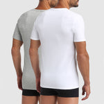 2 T-shirts decote em V Algodão Orgânico