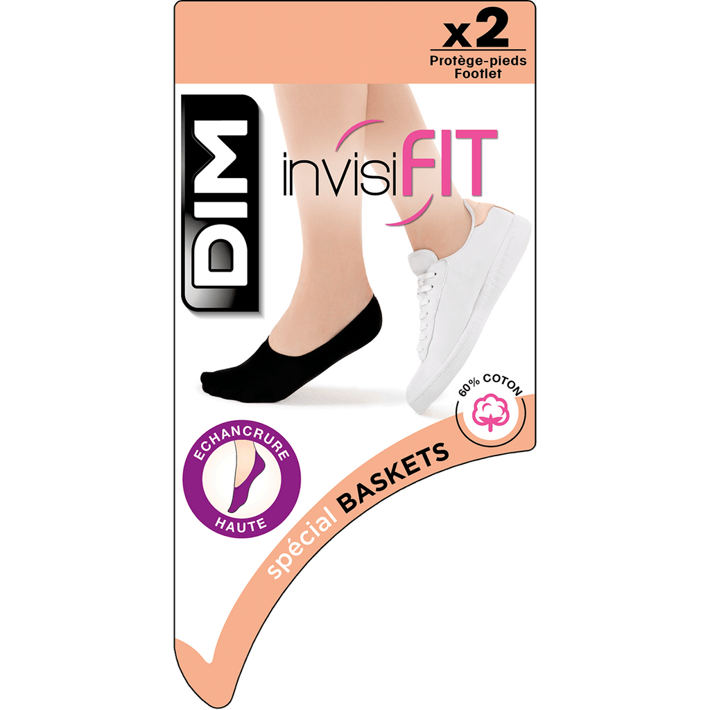 2x Meias invisíveis Invisi Fit - Preto